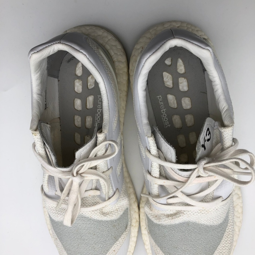 Adidas Y-3 Pure Boost Yohji Yamamoto Mens 10.5 Crystal White Sneakers BY8955 - Picture 12 of 14